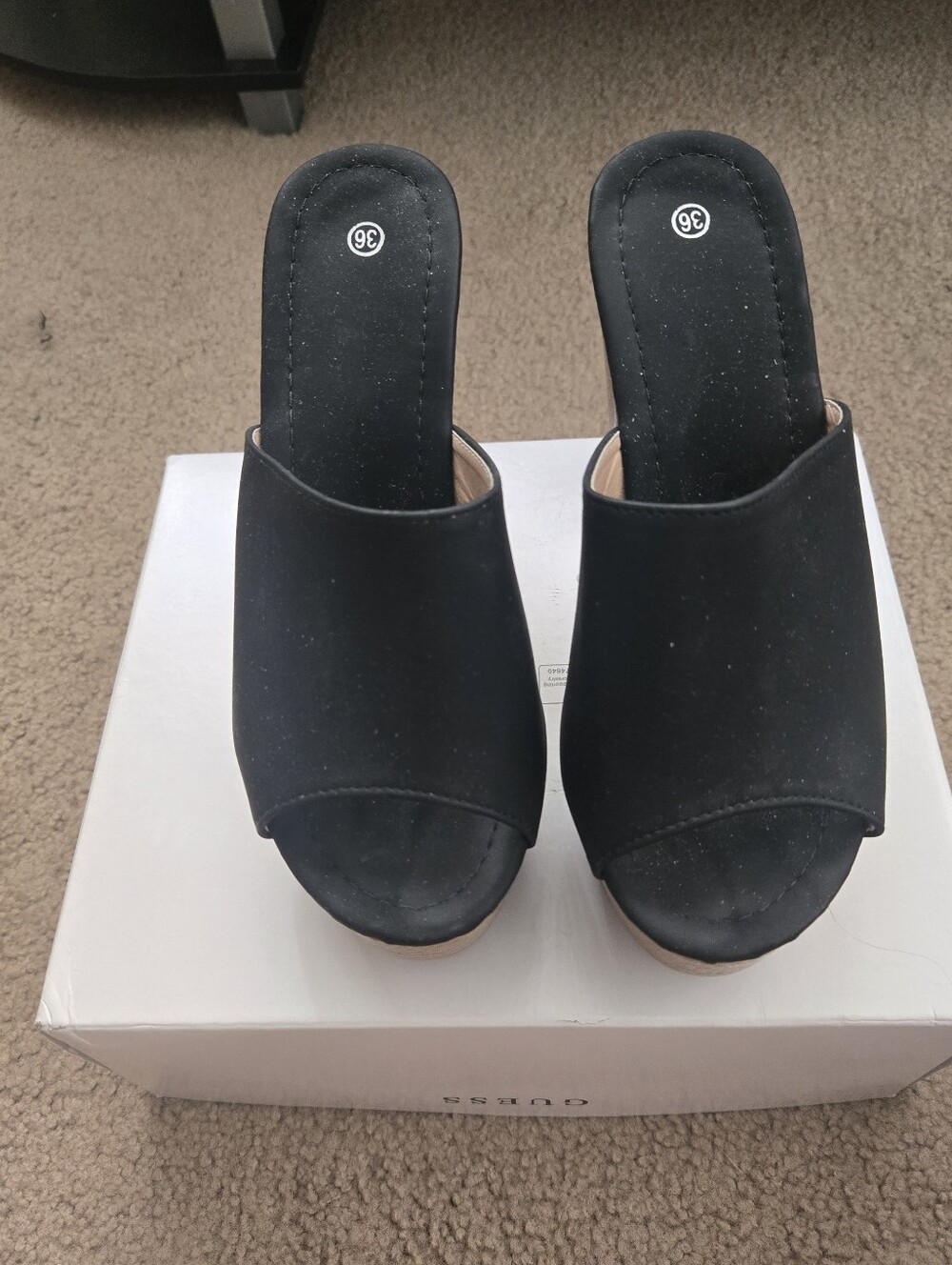Black Women's Slide Wedge. Worn Once.